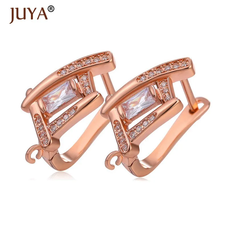 Швензы Золотые серебряные розовые золотые черные медные циркониевые сережки