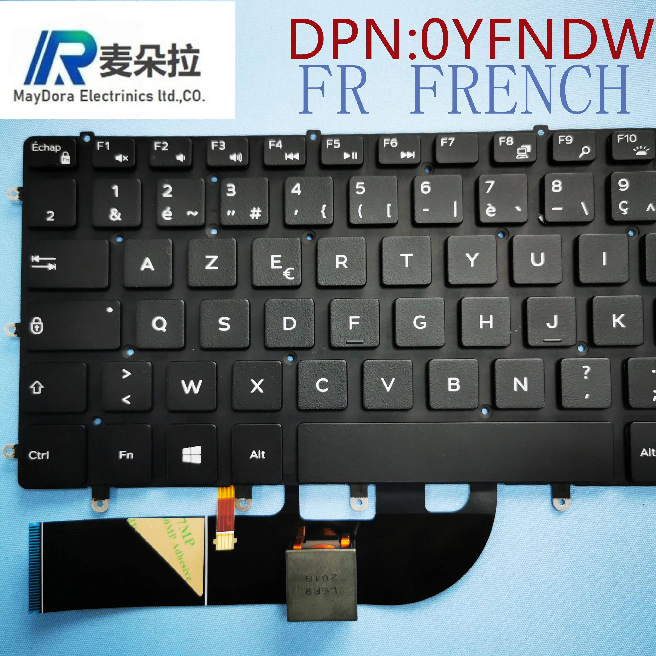 Французская клавиатура с подсветкой для ноутбука DELL XPS15 9550 9560 9570 5510 PRECISION 5520 5530 7558