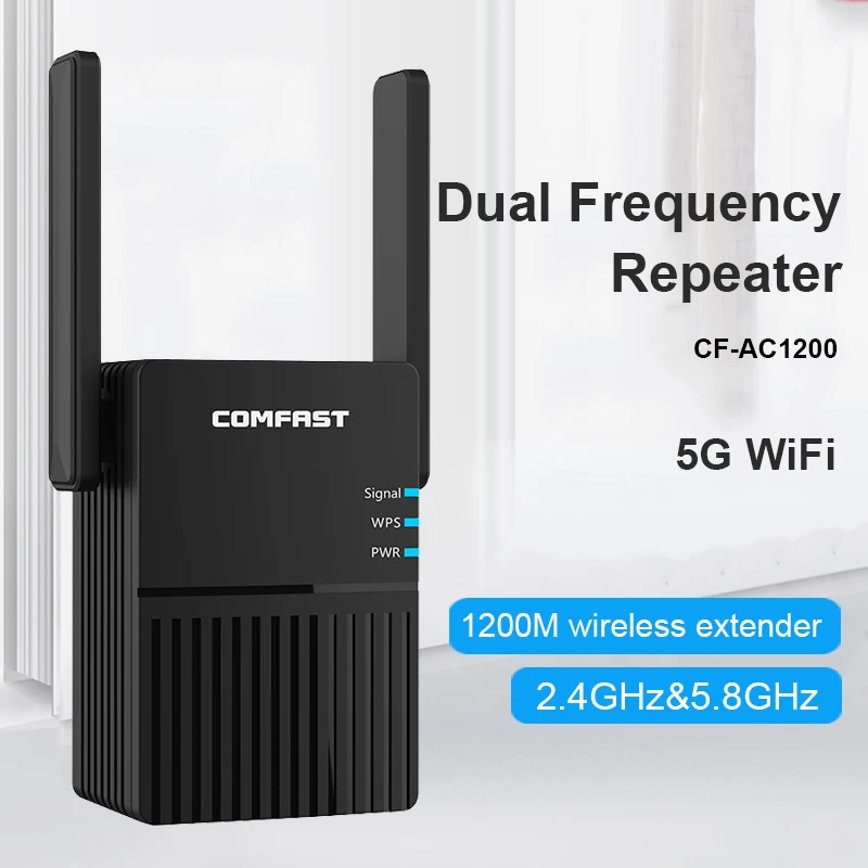 

Двухдиапазонный беспроводной Wi-Fi роутер 2,4 + 5 ГГц, 1200 Мбит/с