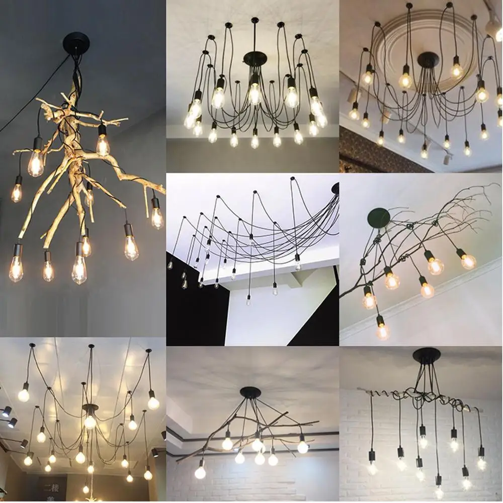 Современные 6 головок Люстра Потолочный светильник паук промышленный подвесной