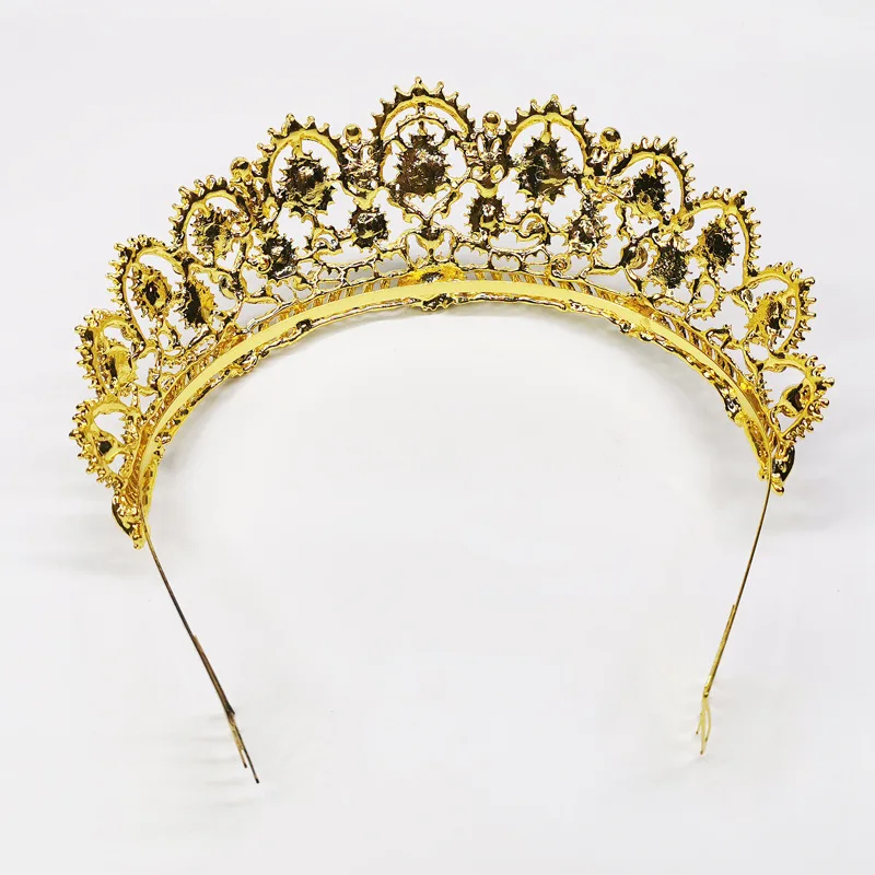 

Crowns Jewelry Hair Accessories For Women Bridal Wedding Headwear Simple Alloy Diamond-Studded Bridal Dress Tiaras With Comb