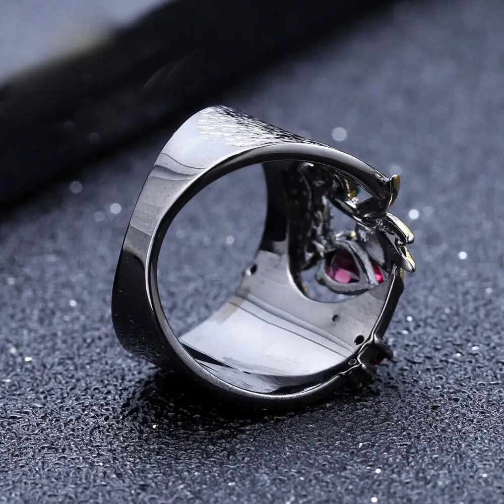 

Vintage Hollow ring 925 Sterling silver AAAAA cz statement Party Wedding Band Rings for women Birdal Fashion Jewelry Gift
