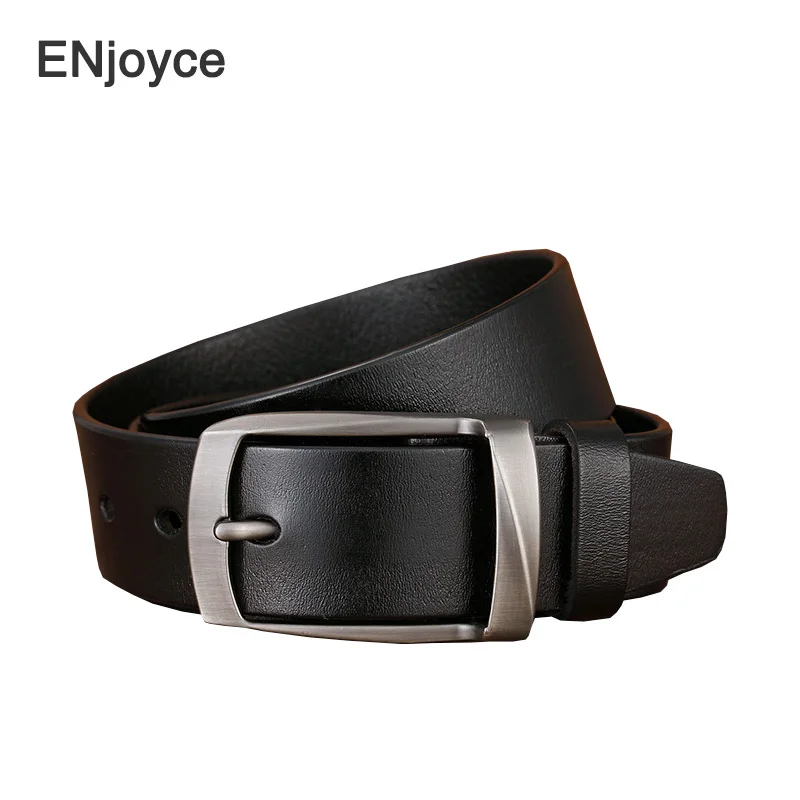Luxury Brand Men Belt Alloy Pin Buckle Genuine Leather  Belts Jeans Casual Original Cowhide Waistband Youth Belt Accessories