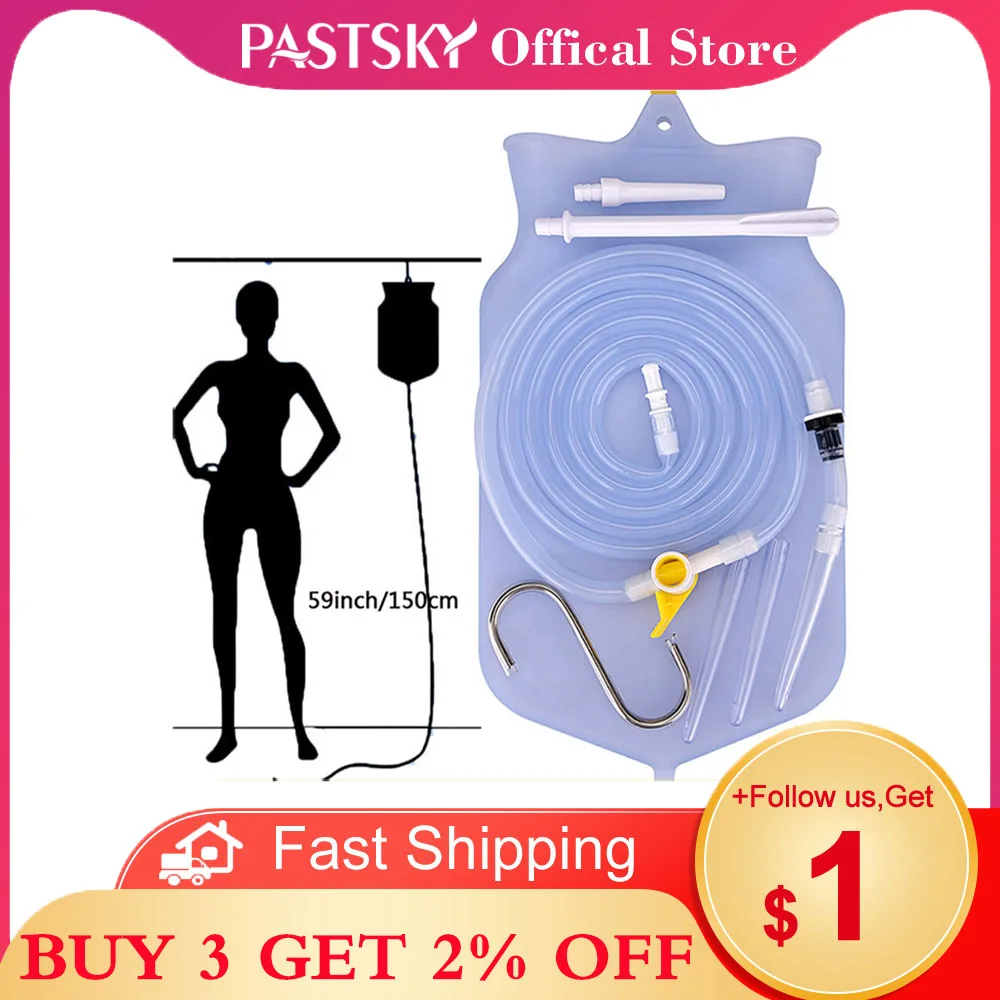 2L Кофе сумка для клизмы комплект многоразовые силиконовые воды очищение