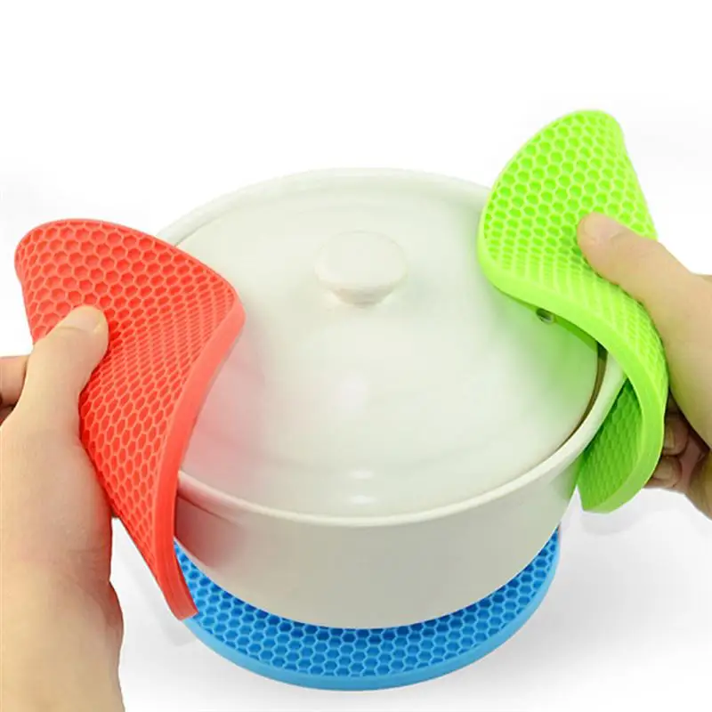 

1 Pc Round Coaster Non-Slip Silicone Cushion Placemat Pot Holder Pan Mat Heat Resistant Mat Pad Kitchen Accessories