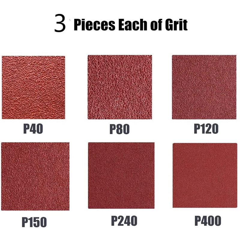 18 шт. ленточный шлифовальный станок 3x21-дюйм оксид алюминия (3 штуки по 40 80 120 150 240 400