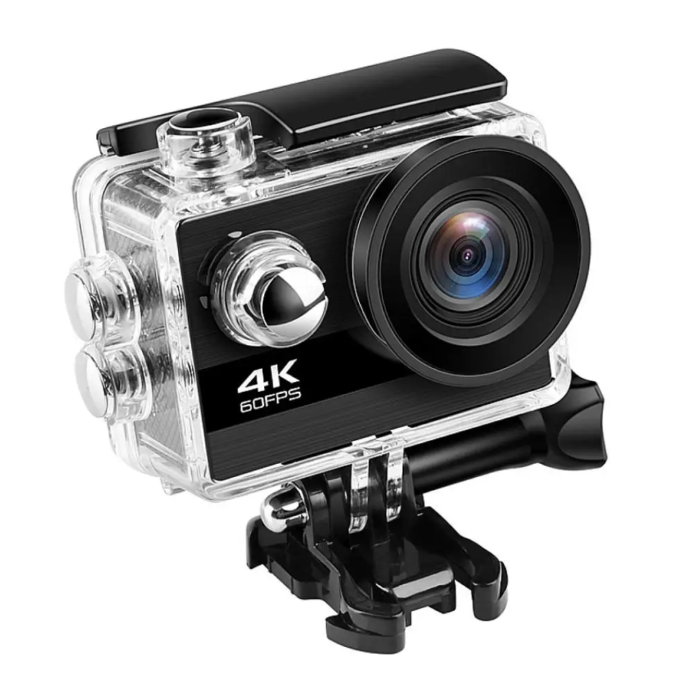 4K Ультра HD экшн-Камера Wi-Fi HD спортивные Камера широкоугольный объектив с фокусным расстоянием 4 K/60fps видео 2400W пикселей 2-дюймовый ЖК-дисплей 100FT Водонепроницаемый Камера