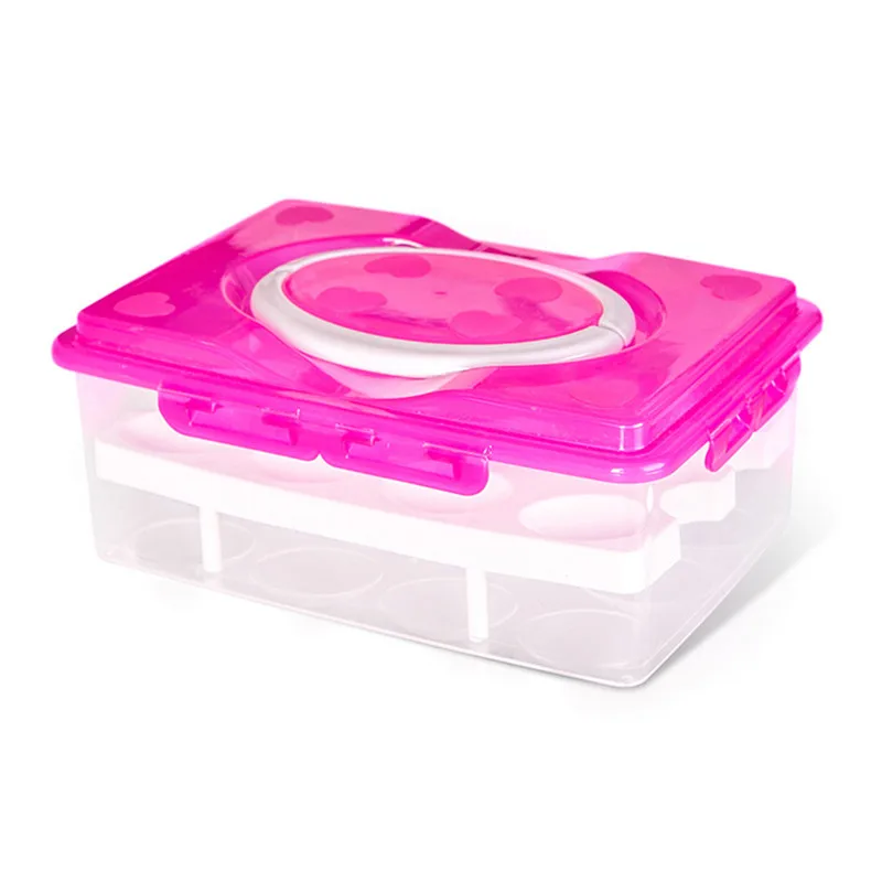 24 Grid Double layer egg box Food Container Storage boxes kitchen accessories Crisper Refrigerator tools fresh eggs holder | Дом и сад