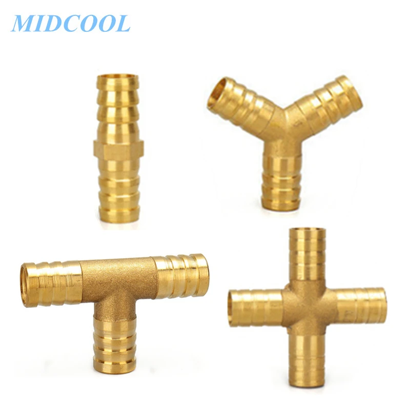 5 шт. латунь Barb трубы фитинг T Y прямо локоть штуцер для шланга на возраст 6 8 10 12 лет
