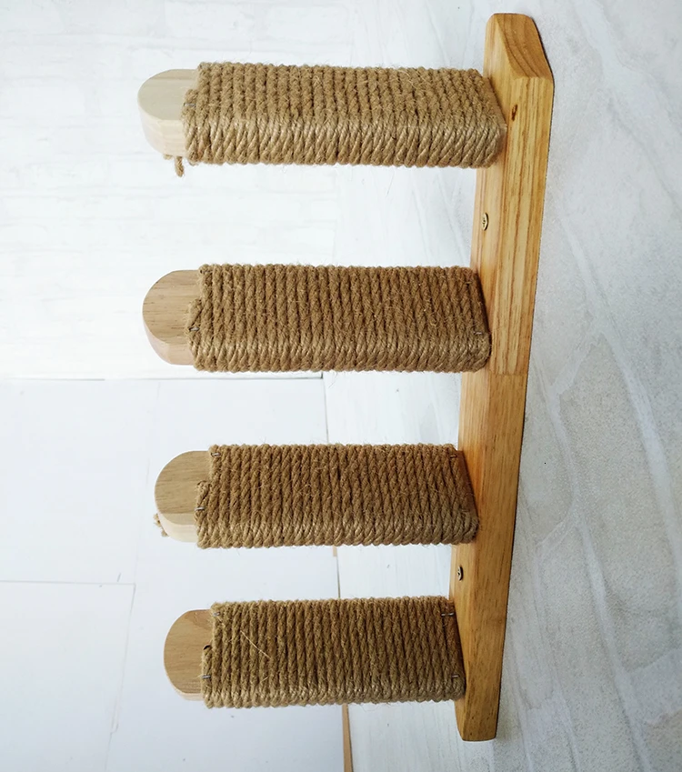 Wall-Mounted Jumping Platform Cat Scratching Post Tree Climber Sisal Rope Ladders Kitten Hanging Furniture Pet Climbing Step |