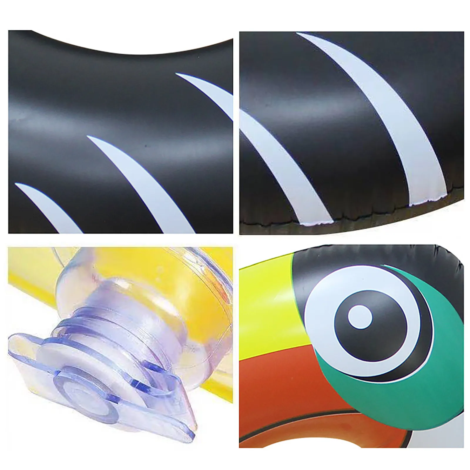 

New Pool Float Black Big Mouth Bird Floating Swimming Ring Outdoor Water Inflatable Lifebuoy bouee gonflable piscine