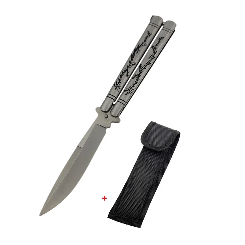 Swayboo Rianbow fade 440C тренировочный нож из нержавеющей стали модный нож бабочка черный без края тупой инструмент косплей нож