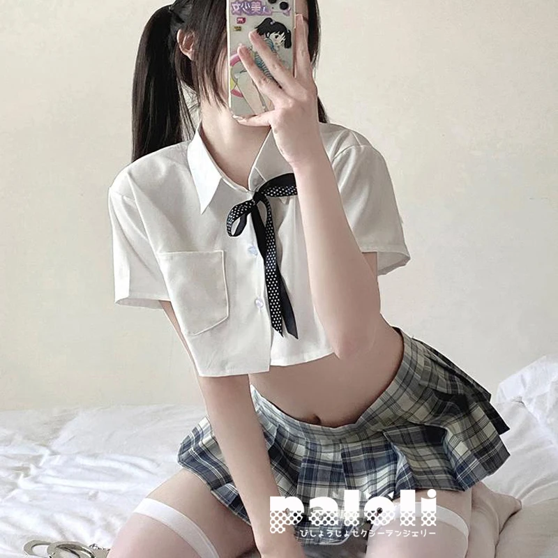 Нижнее белье Paloli школьница матрос синий JK Униформа Kwaii прозрачные Бриджи милый