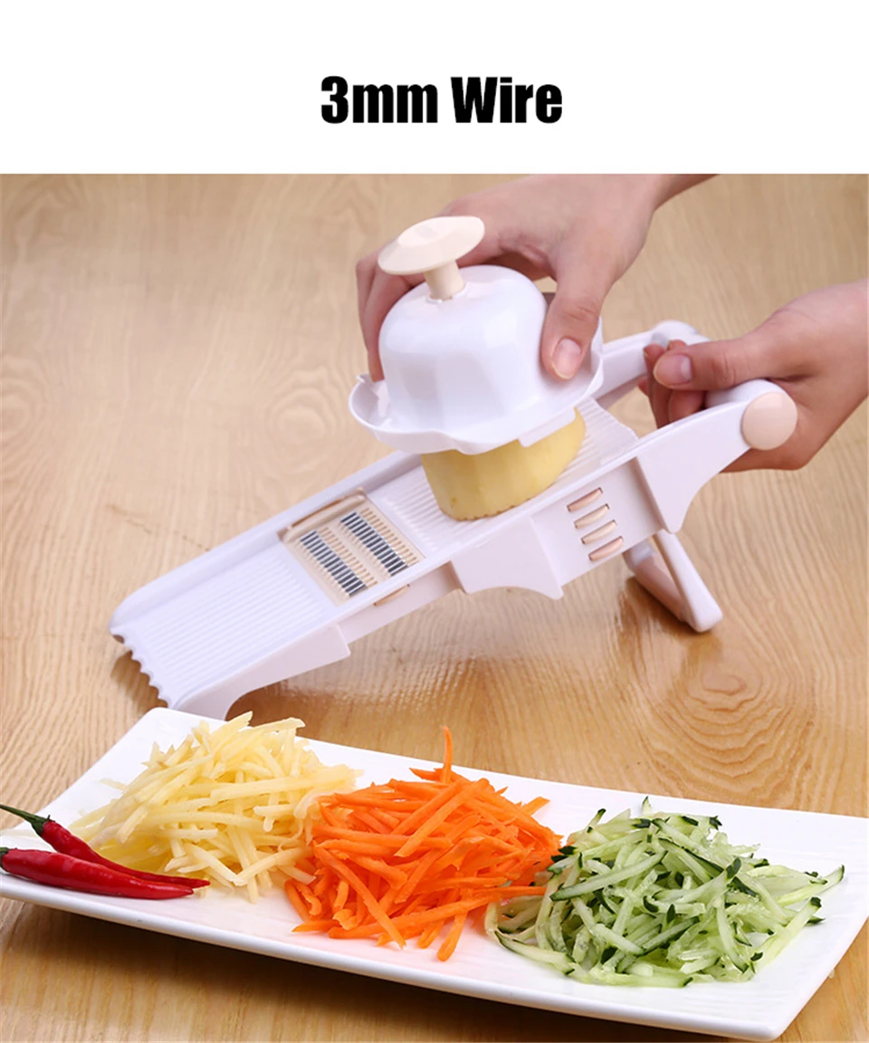 Mandoline Slicer Manual Vegetable Cutter with 5 Blade Potato Carrot Grater for Vegetable Onion Slicer Kitchen Tools Accessories