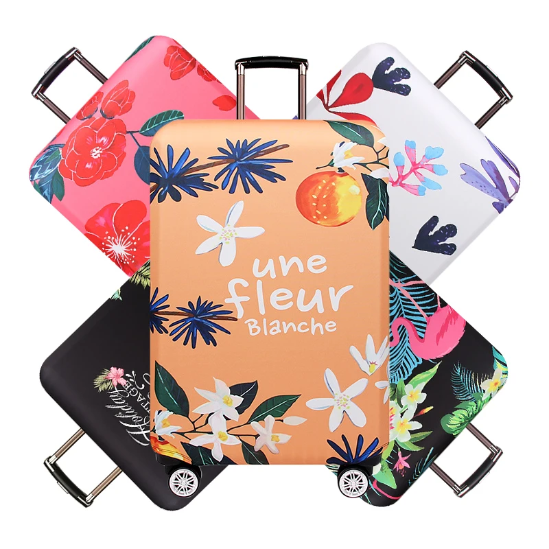 

Водонепроницаемый утолщенный эластичный чехол для путешествий, чехол для багажа с цветами, пылезащитный чехол для багажа, аксессуары для т...