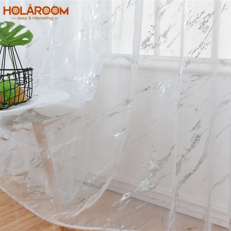 Белые затемняющие шторы s тюль для гостиной мраморные полосатые золотистые