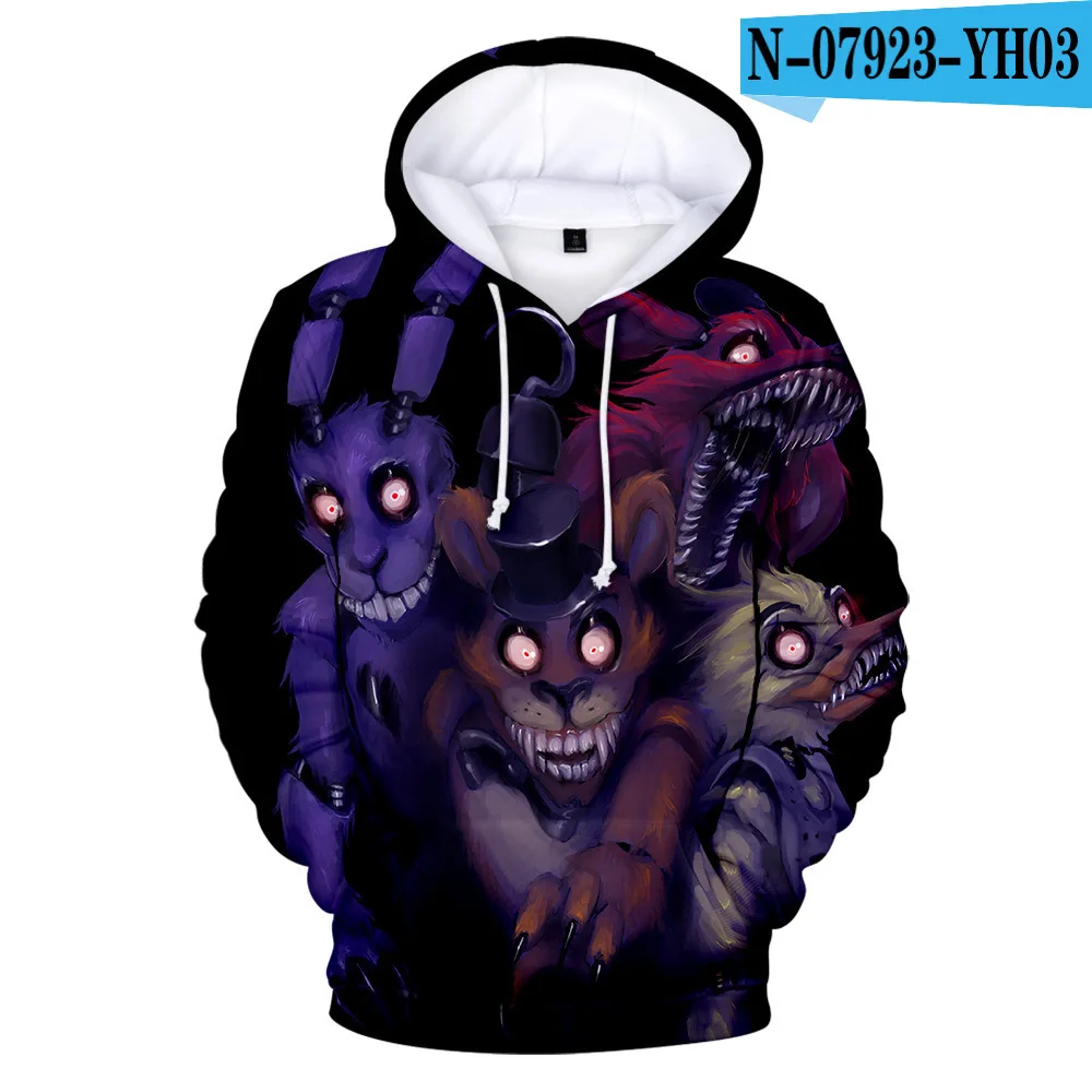 3dwy-1300 Fnaf толстовки Толстовка Five Nights At Freddy's куртка пальто весна Harajuku мультфильм Медведь FNAF Толстовка Женские кофты Fnaf - Цвет: 3dwy-1300