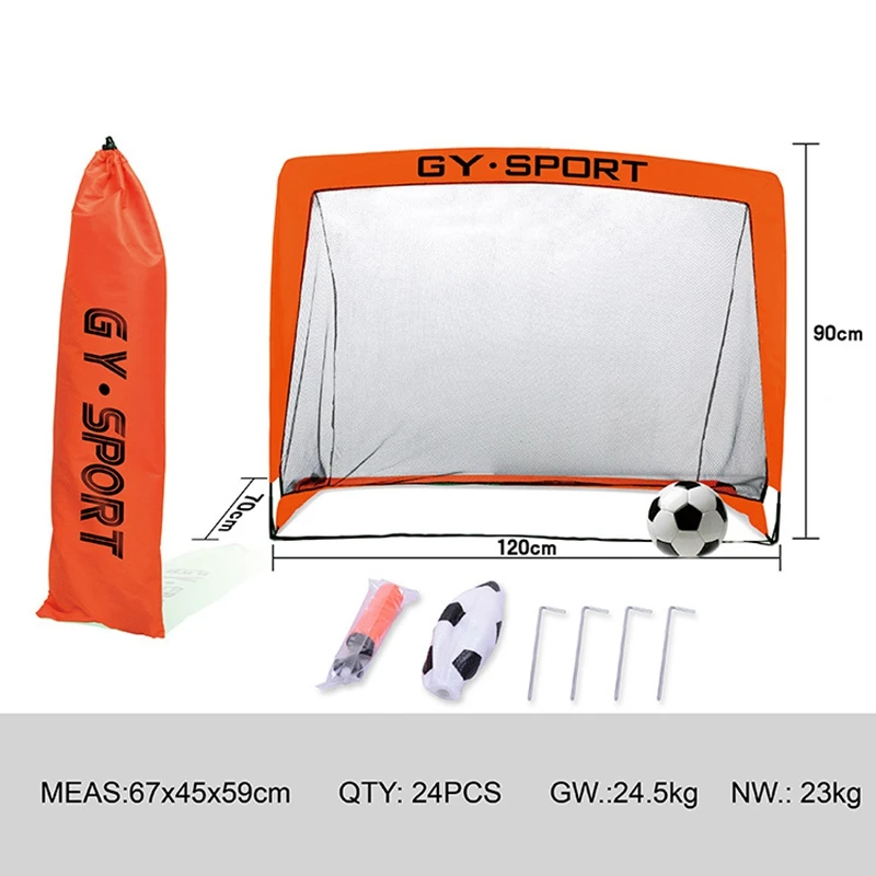 

NEW-Foldable Portable Soccer Square Goal Kids Soccer Net for Backyard Outdoors Practice Training Sports Toys Gift