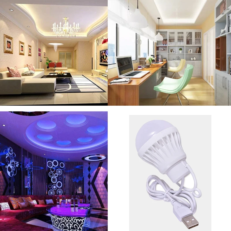 Ультра яркий светодиодный ночник 3 Вт 7 5 в пост. Тока USB портативная лампа для