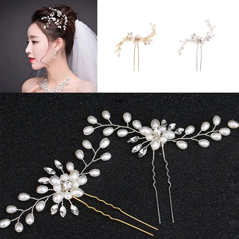 

Women girls Elegant Crystal Pearl Hair Clips Bridesmaid Hairband Clip Hairpins Hair Barrettes Scrunchies girls hair accessories