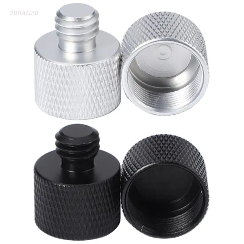 

2pcs Mic Stand Adapter 5/8 Female to 3/8 Male Threaded Tripod Mount Screw Adapter Combo Pack for Microphone Mount and Stand
