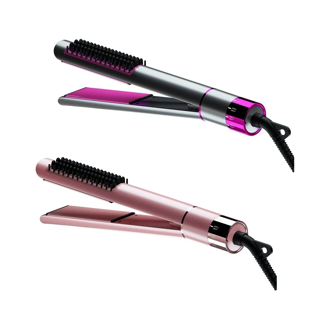 

3 In 1 Professional Hair Straightener Anion Fluffy Hair Straightening Waver Styling Tools Portable Curling Iron Short Hair