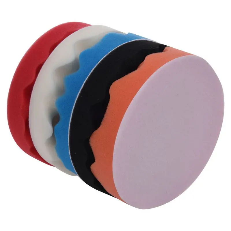 

5Pcs 6" Sponge Buffer Polishing Foam Buffing Pads Set For Car Polisher