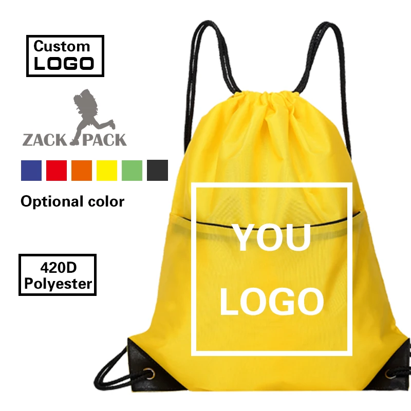 Рюкзак Zackpack из полиэстера с логотипом на шнурке тренировочный рюкзак для девочек