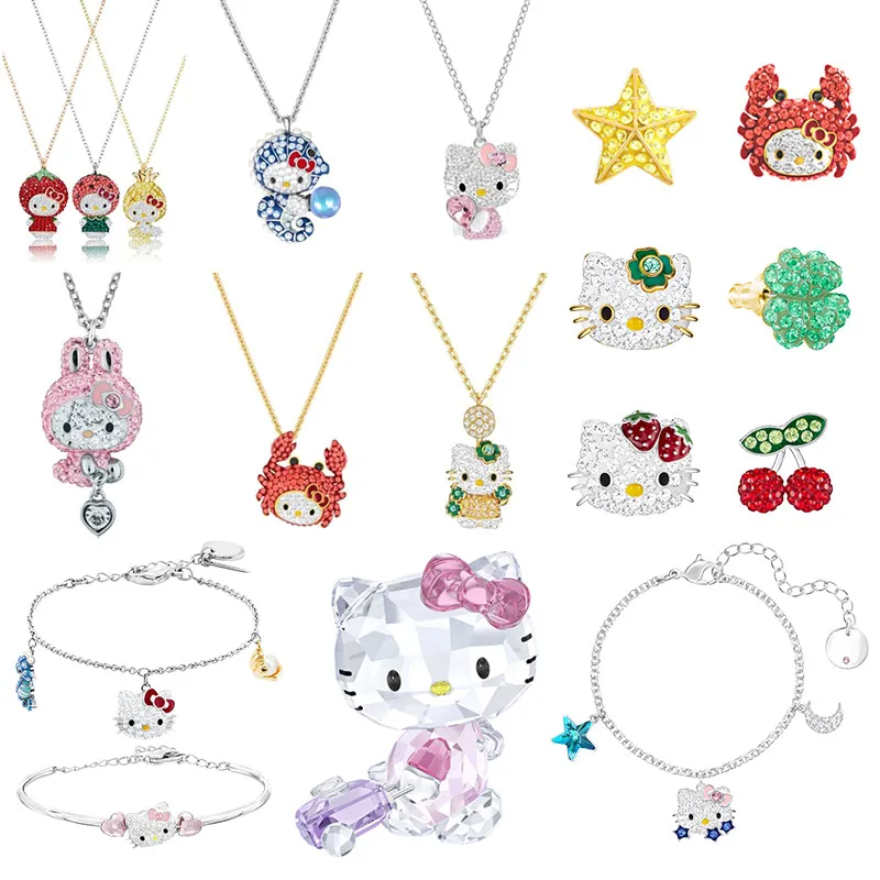 2019 Оригинальное высококачественное ожерелье SWA Cute KITY Cat Series DIY с блестящим