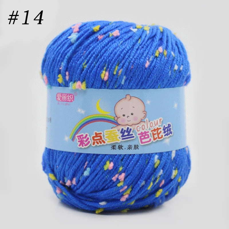 Трикотажная Пряжа в горошек для детского свитера мягкая хлопковая пряжа вязания