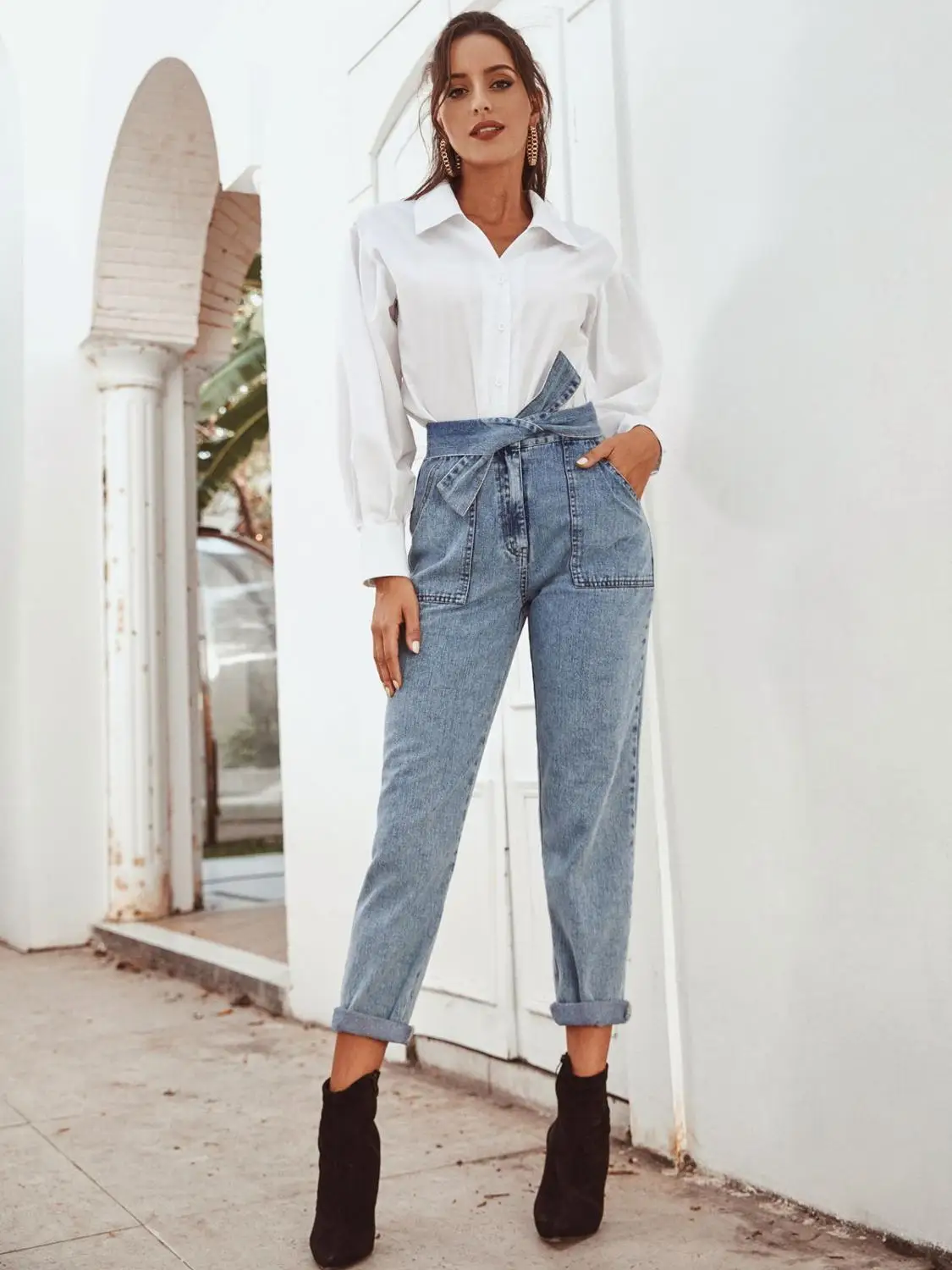 2020 Популярные стильные женские и американские импортные товары модные брюки со