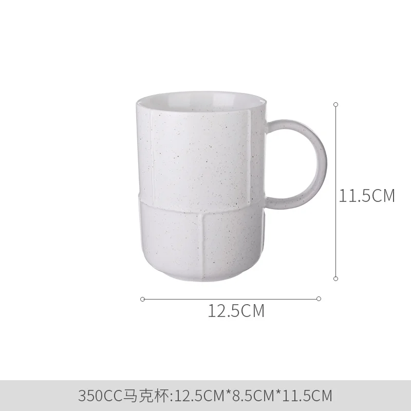 350ml-Mug-A Simple ceramic teapot cold water bottle retro white set coffee afternoon tea cup mug milk can sugar bowl mx6221104 - Цвет: 350ml-Mug-A