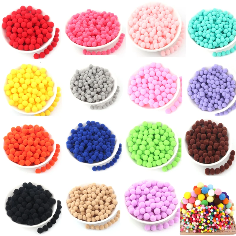 Мини-платье из пышного мягкого Pom Poms помпонами ручной работы для детей игрушки
