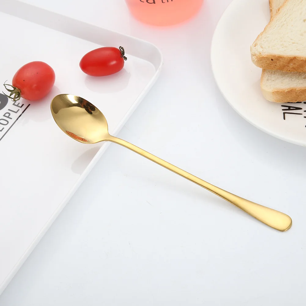 Ложка Совок из нержавеющей стали с длинной ручкой ложка для кофе чая десерта