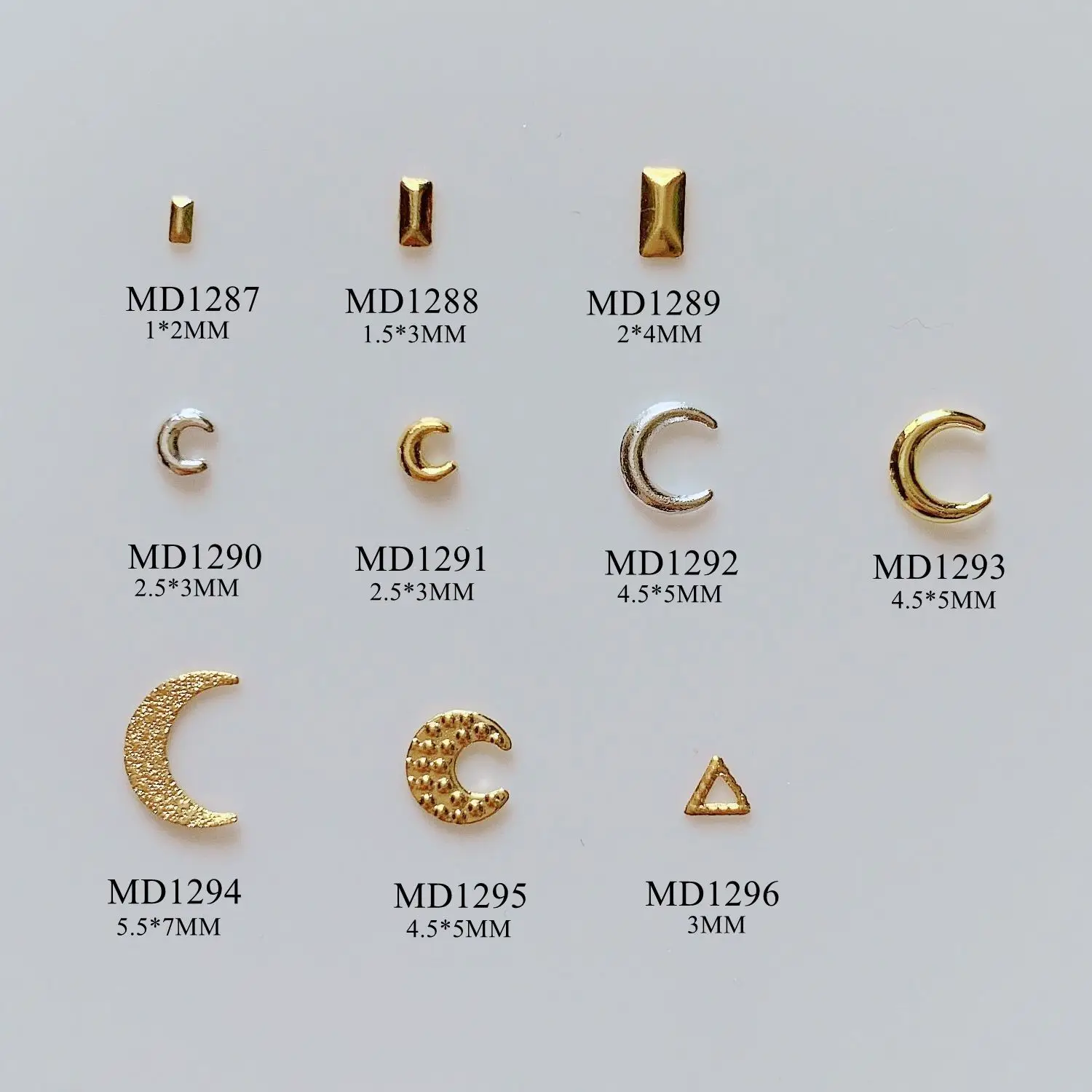 500 шт./лот прямоугольные металлические шпильки с луной заклепки украшения для