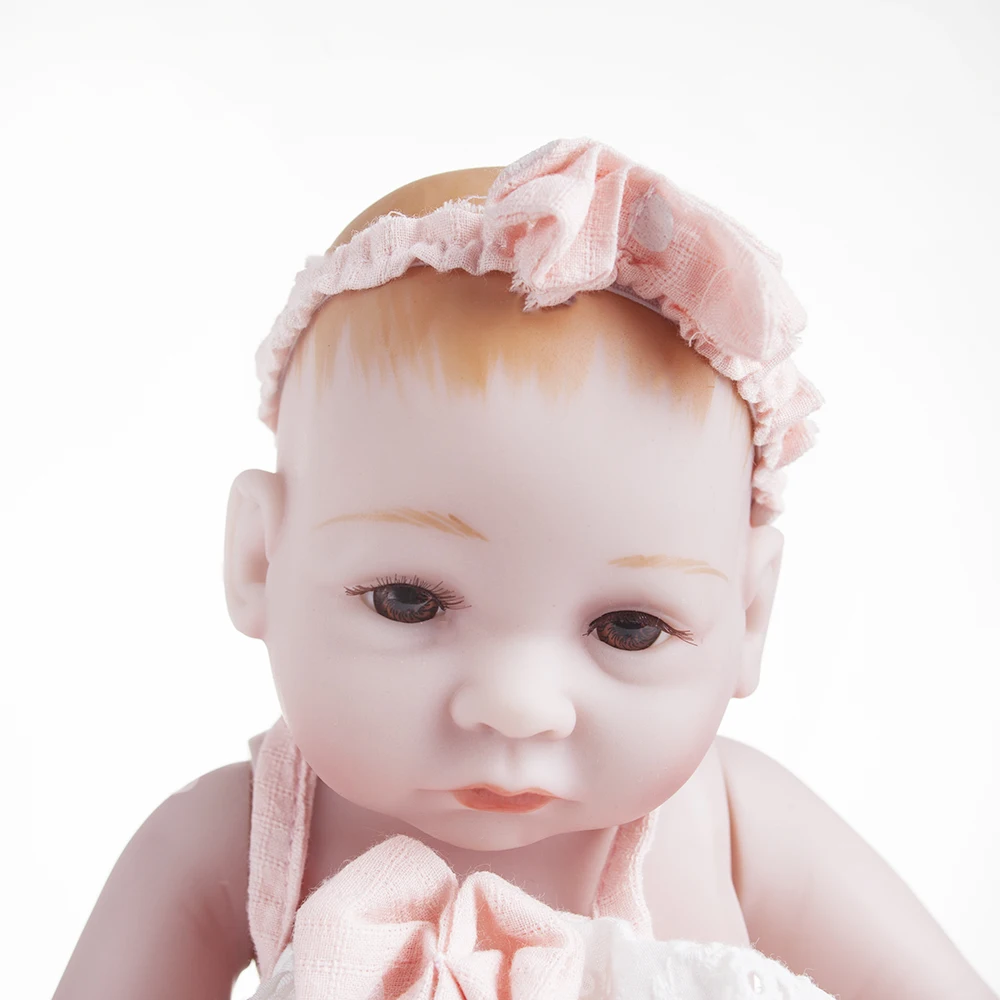 25 см силиконовые куклы для новорожденных реалистичные с открытыми глазами