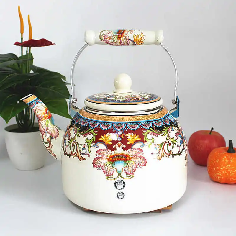 Эмалированный горшок толстая большая емкость 5л полный цветок эмалированный