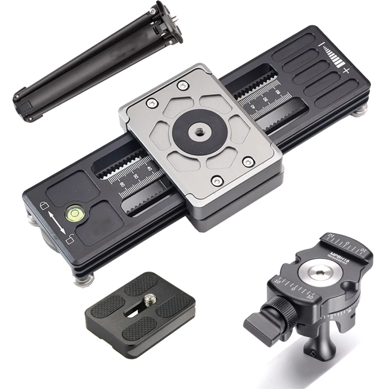 S60 Head Tripod Новая камера Карманный слайдер портативный мини 9 ”/23 см гидравлический демпфирования для sony Canon DSLR камера видео Vlog телефоны Gopro - Цвет: S60 Head Tripod