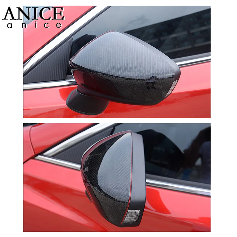 Цветные зеркала заднего вида из углеродного волокна ABS отделочная крышка чашка