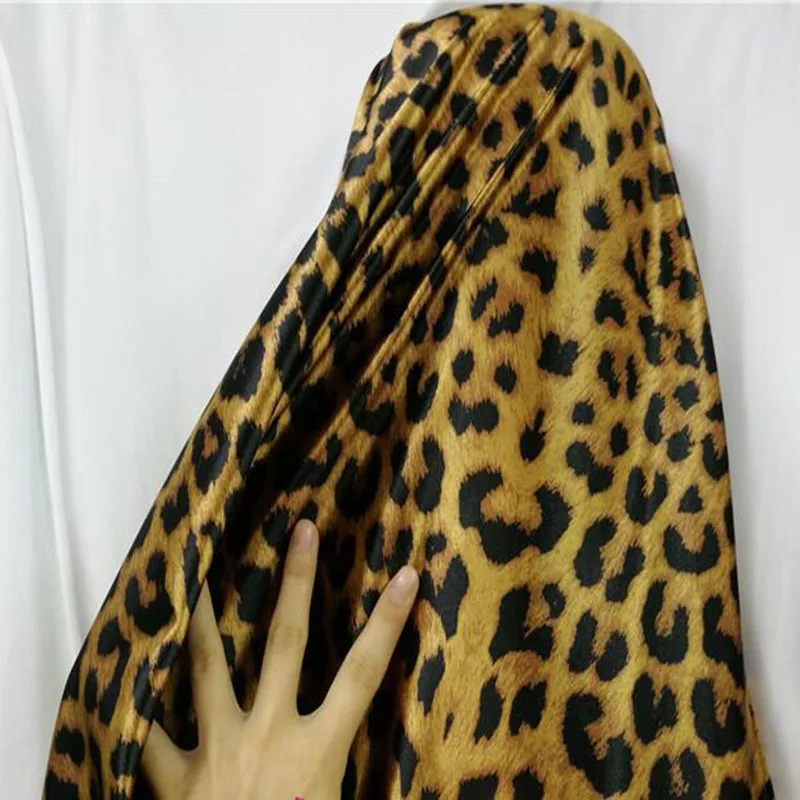 Хорошо 4 способ стрейч блестящий сатин трикотаж хлопок/спандекс ткань кофе