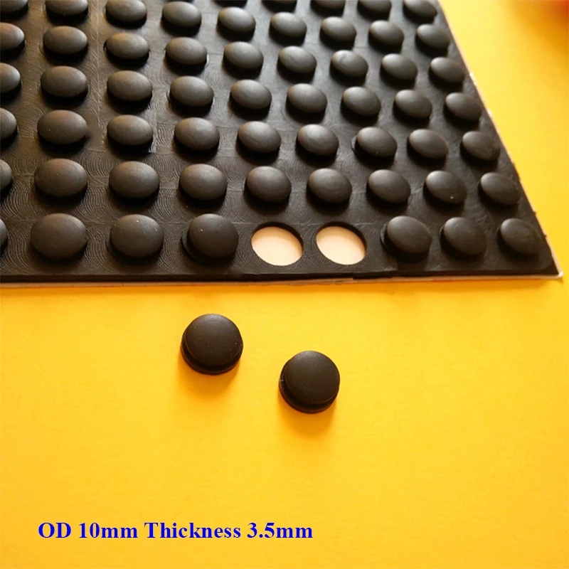 

200Pcs 10*3.5Mm Silica Shock Absorber ANTI-SKID Self-Adhesive Bumper Rubber Feet Pads MAKING UP FOR UNEVEN FEET OF FURNITURE