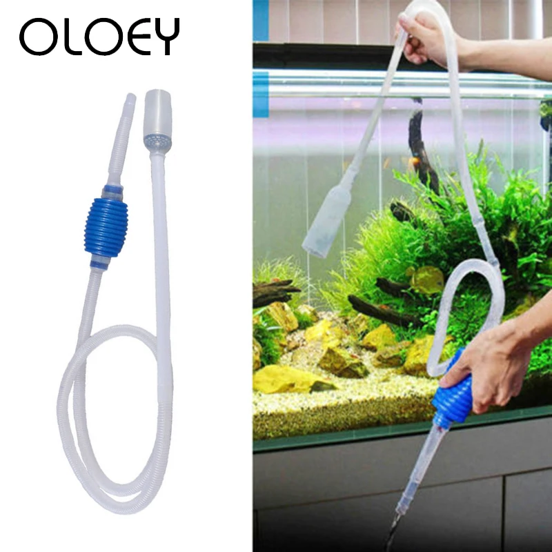 Простой вакуумный очиститель воды для аквариума гравий жидкости переноса Сифон