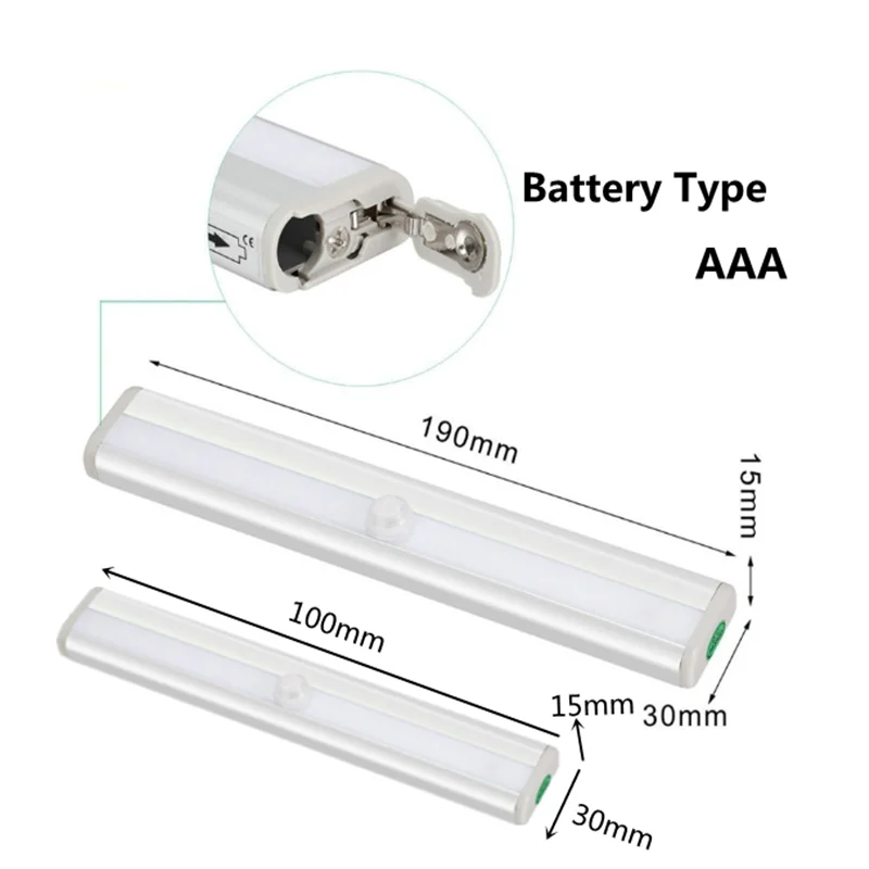 en Ucuz 1 Adet 6/10 LEDs PIR LED Hareket Sensörlü ışık Dolap Dolap Yatak Lambası Altında LED Dolap Gece Lambası Dolap Merdiven Led ışık