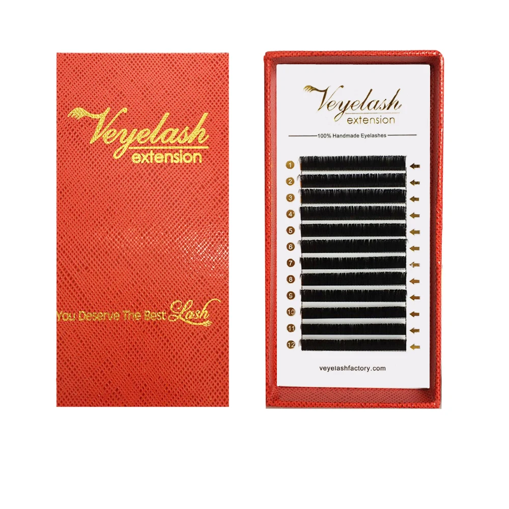Veyelash 8-15 мм, 12 рядов, корейские PBT ресницы для наращивания, искусственные норковые ресницы для наращивания, индивидуальные русские объемные ресницы, инструменты для макияжа
