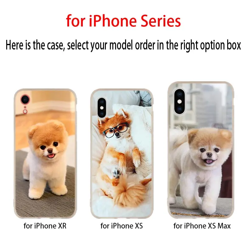 Милый мягкий силиконовый чехол для телефона Pomeranian dogs iPhone 11 Pro 7 8 Plus XR XS Max 4 5 5S SE 6 s