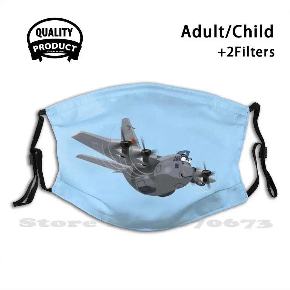 

Мультяшные военные грузовые самолеты, модные защитные маски, забавная милая детская игрушка, забавные коммерческие пилотные векторные гла...