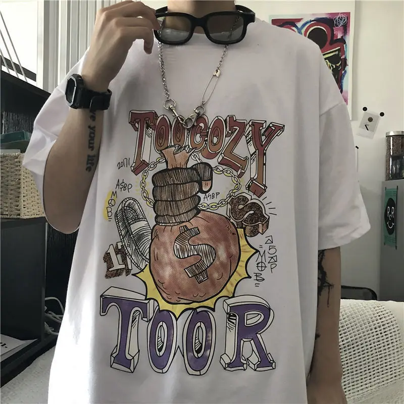 

European and American style hip-hop fried street 2021 new summer tide ins short-sleeved T-shirt loose plus size top