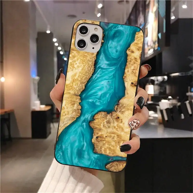 Полимерный деревянный мраморный Красочный мягкий чехол для телефона iphone 12 pro max 11