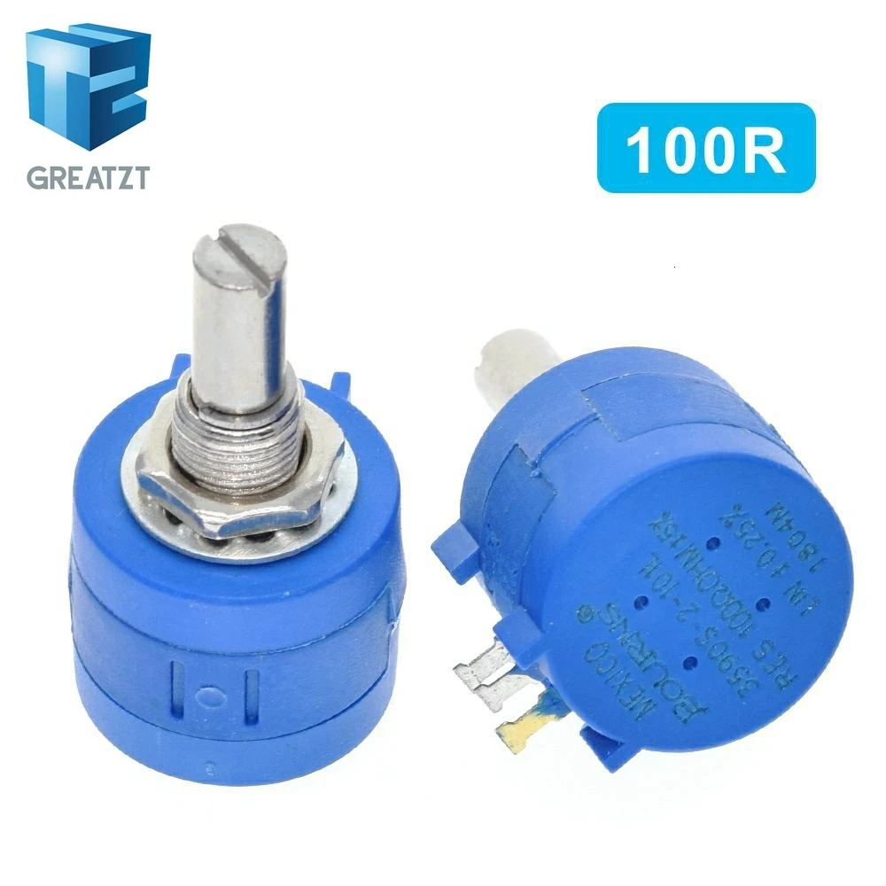 GREATZT 3590S Multiturn потенциометр 500 1 K, 2K 5K 10K 20K 50K 100K Ом Потенциометр переменный резистор 3590 102 202 502 103