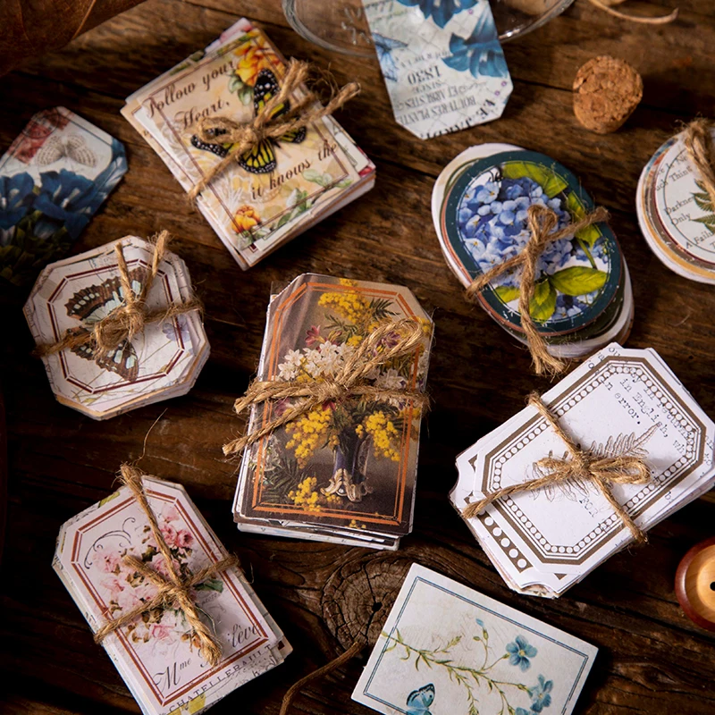 

60 шт., винтажные наклейки для дневника и журнала